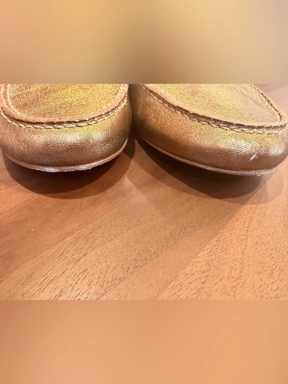 Metallic Jamie Haller Gold/Bronze Penny Loafers